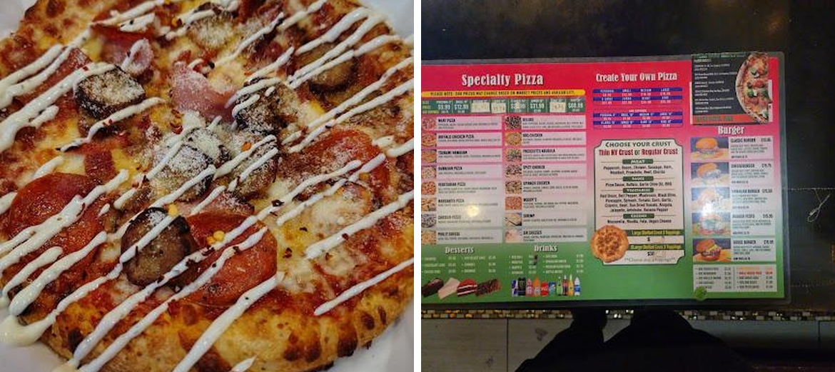 New York Crust Pizza Menu